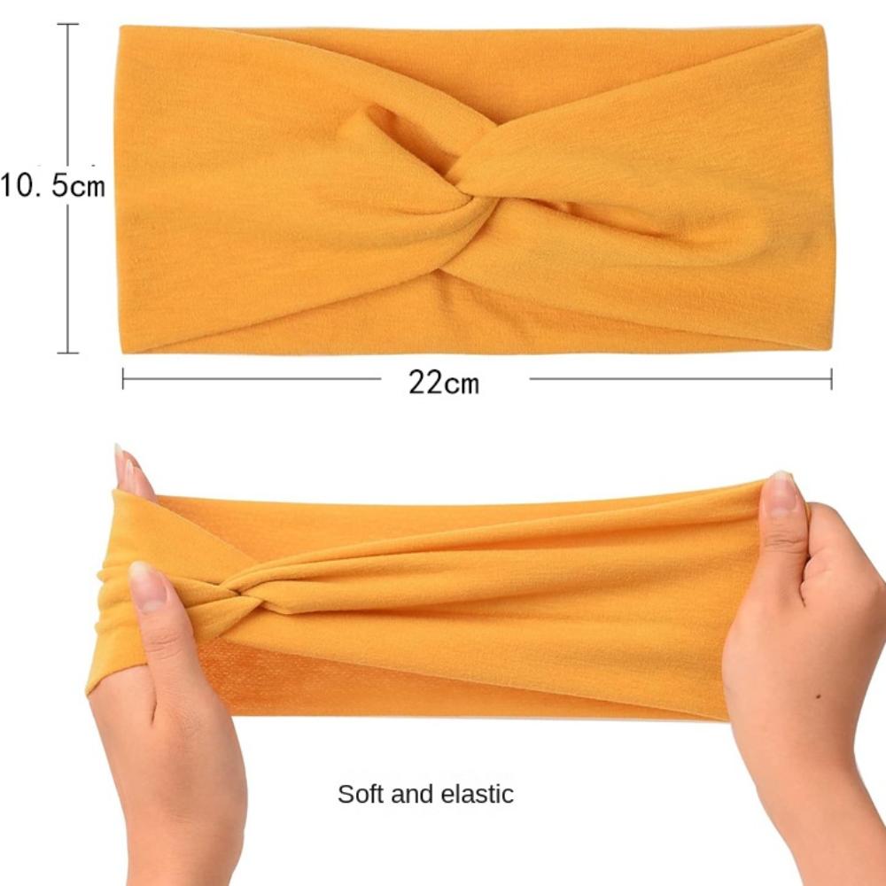 Einfarbiges Stirnband Damen Breit Böhmisch Yoga Haarband Boho Lässiges Haaraccessoire für Tanz Biker