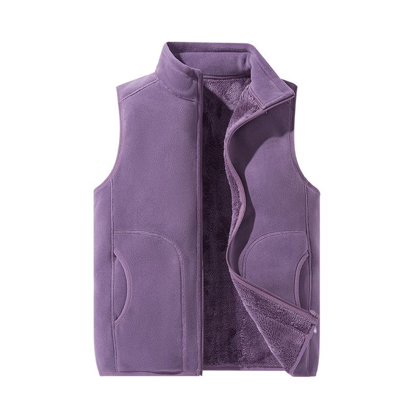 Höst- och vinterparjacka i fleece med extra fleece och förtjockad fleece för damers varma fleecejacka