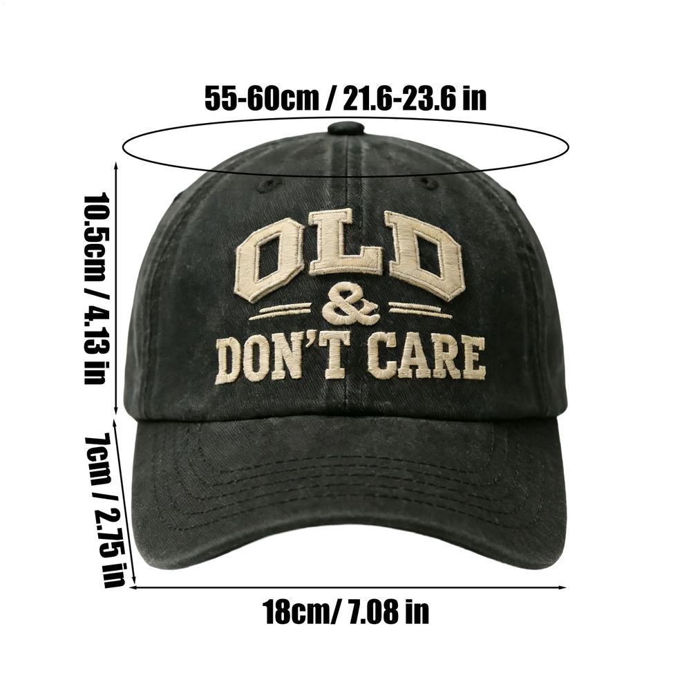 Baseball Caps Letter OLD Dont Care Embroidery Retro Washed Cotton Baseball Cap For Men Women Snapbacks Outdoor Sport Sun Hat