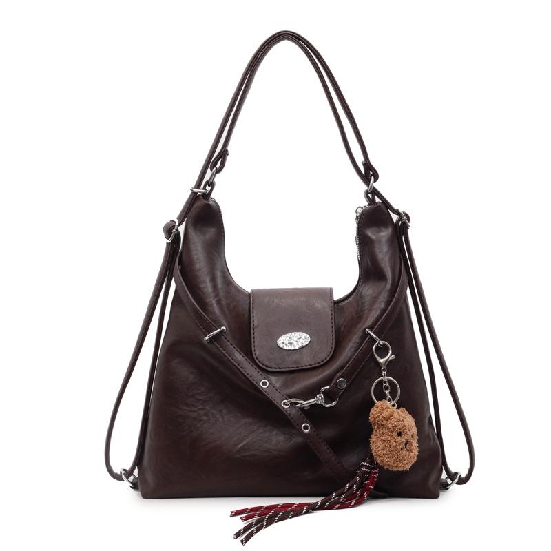 2025 Retro Women's Large-Capacity Underarm Bag - Fashionable Autumn/Winter Tote Backpack