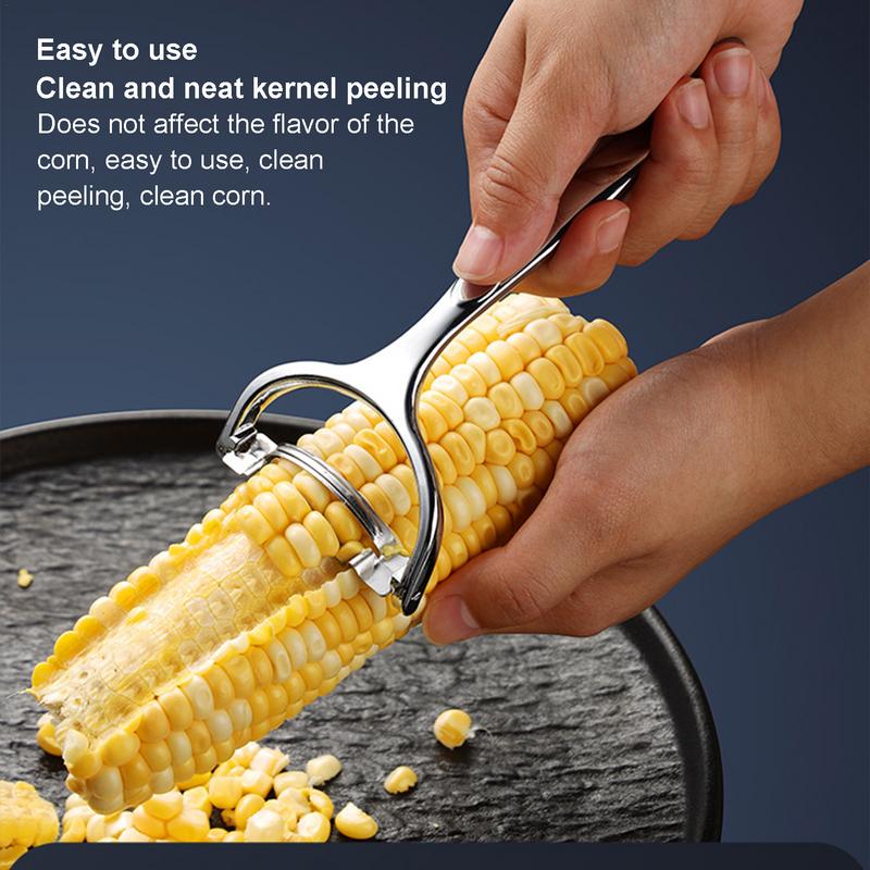 Corn Peeler Portable Corn On The Cob Cutter Fast And Safe Corn Cob Cutter Stripper Kitchen Gadget Zinc Alloy Corn Decobbing Tool