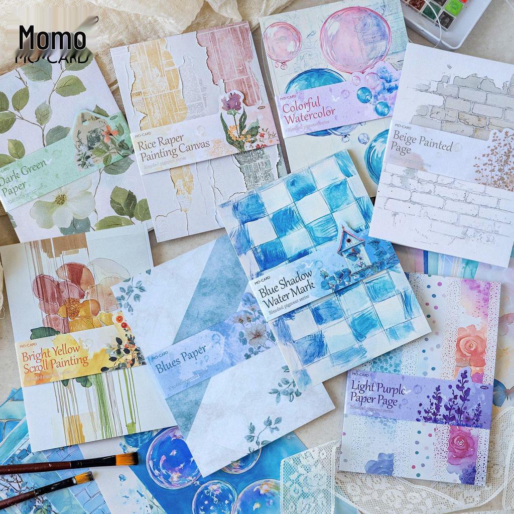Mò Mò Retro Watercolor Blending Journal: Scenery & Collage Base Papers