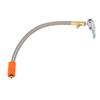 Tire Inflator Hose Adapter 12in Stainless Steel M6 Thread for Car Motorcycle Bike Tire Quick Inflation Deflation