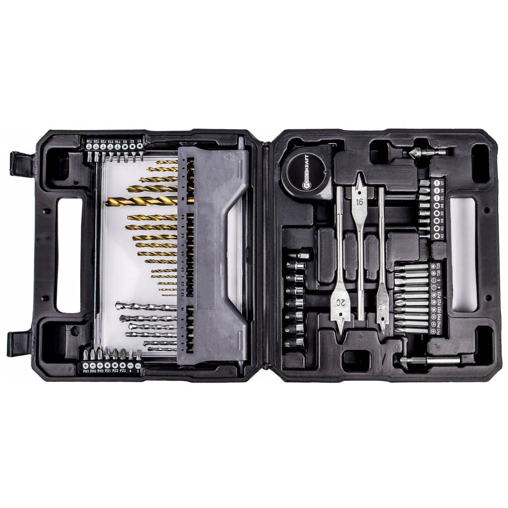 Forcekraft large tool set drills bits sockets 71 pieces