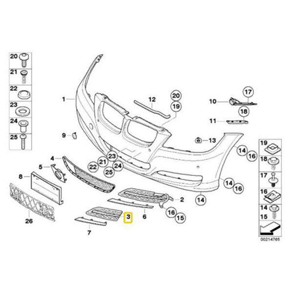 1 Paar Schwarzes ABS Auto Frontgrill Set für Bao - Linke & Rechte Montage