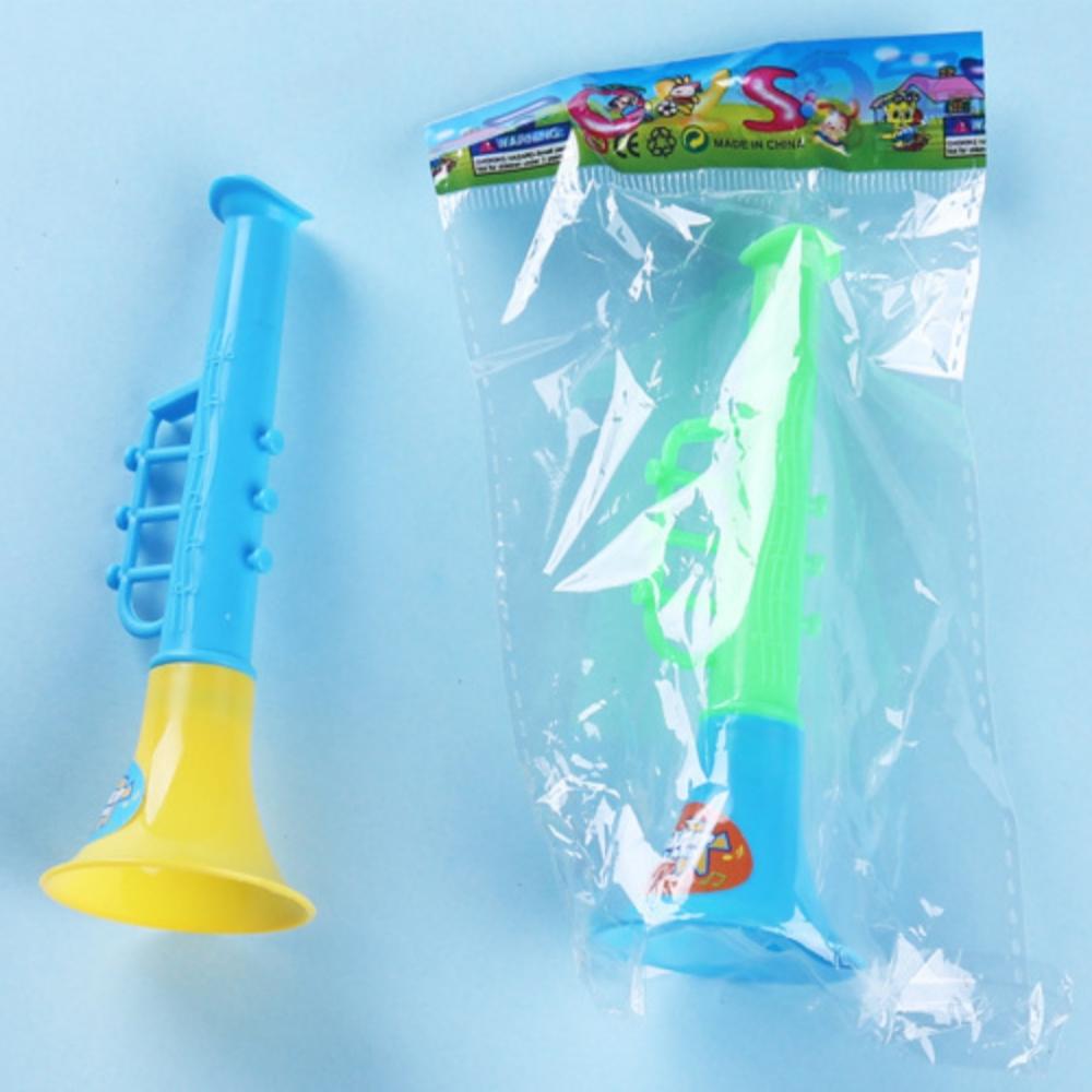 Plastic Toys That Can Be Played with Double Horn, Cartoon Mini Horn Playing Instrument Gifts, Creative Children's Toy Gifts