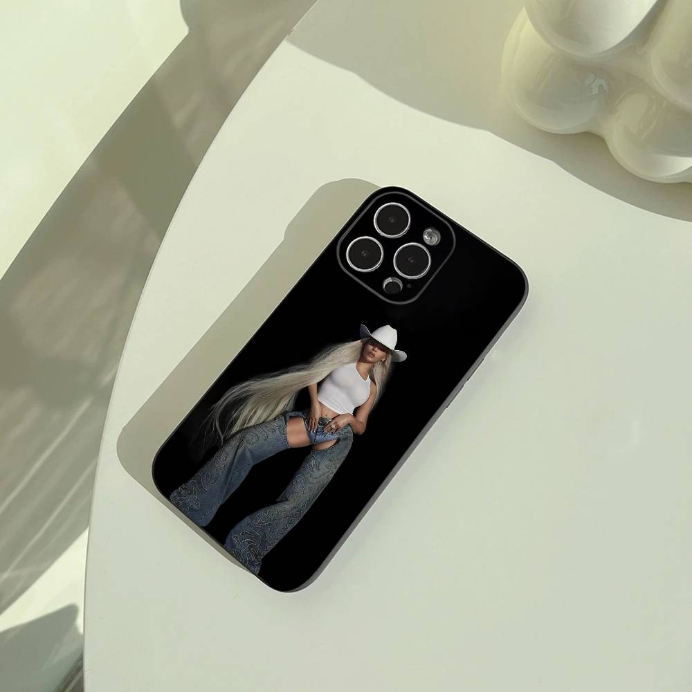 Music legend-B-Beyoncé Phone Case For iPhone 17,16,15,14,13,12,11 Pro Max,16Plus,XS Lightweight and Practical Soft Black Cover