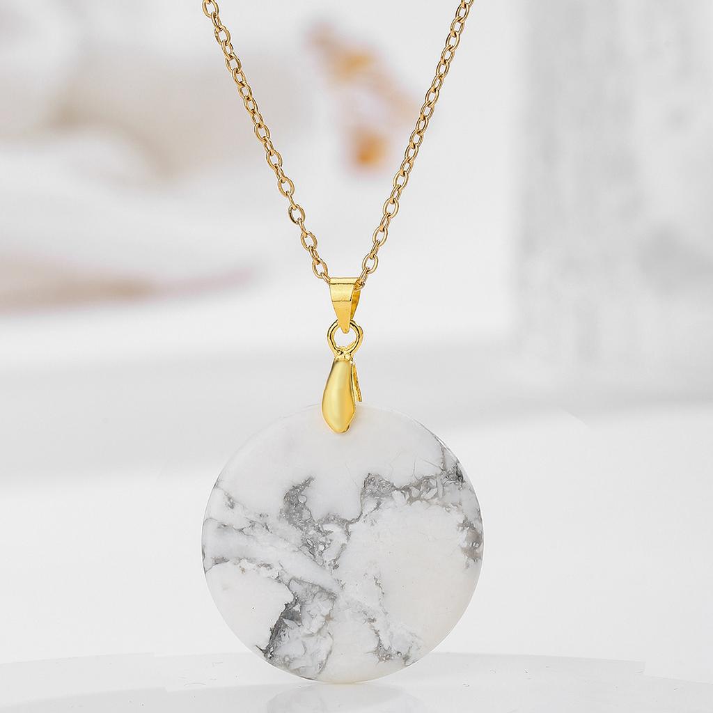 Natural Crystal Pendant, Pink Crystal Round Necklace, Insignia Necklace, Bohemian Jewelry