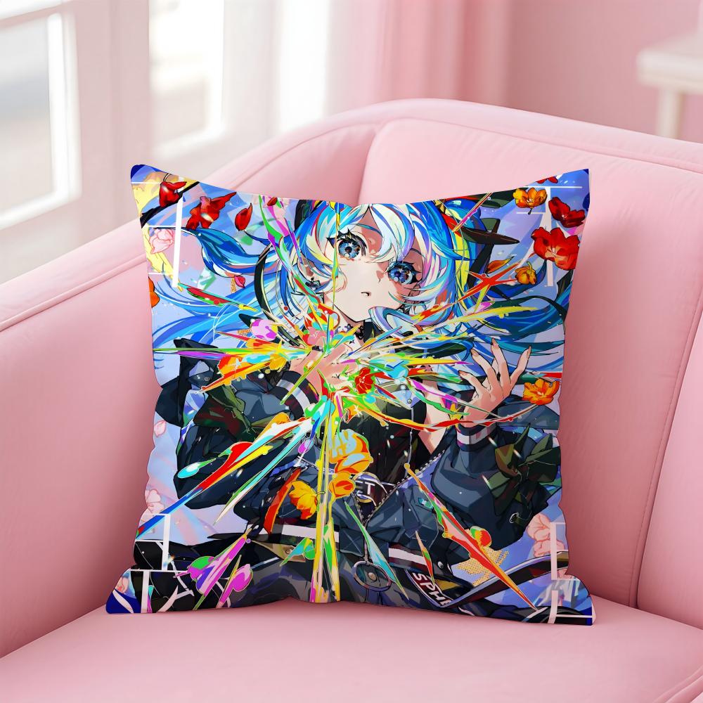

colorful artist MMika Pikazo Cushion Cover Pillow Case Soft Skin Friendly Fabric Comfort Concealed Zipper 30X30cm