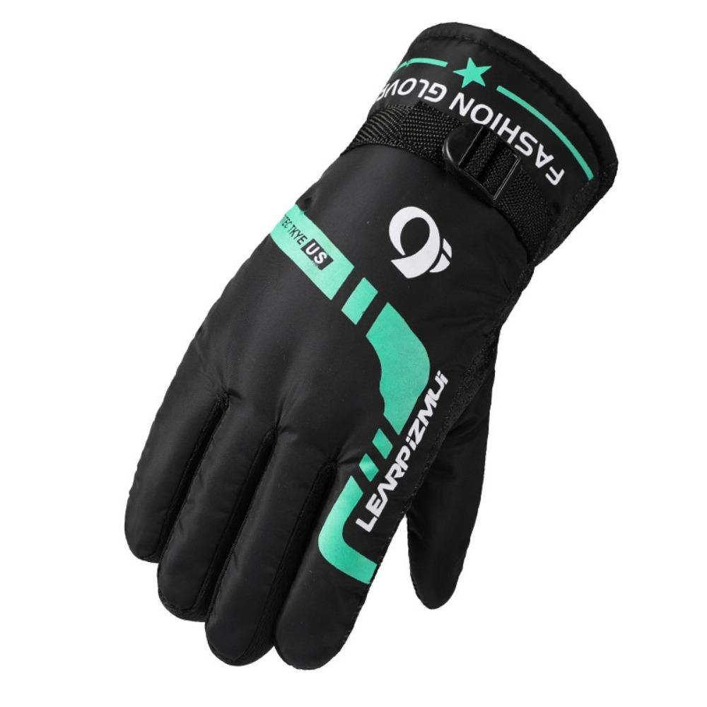 Gloves Men's Winter Warm Fleece Riding Electric Vehicle Thickened Motorcycle Windproof Waterproof Anti-skid Gloves Men