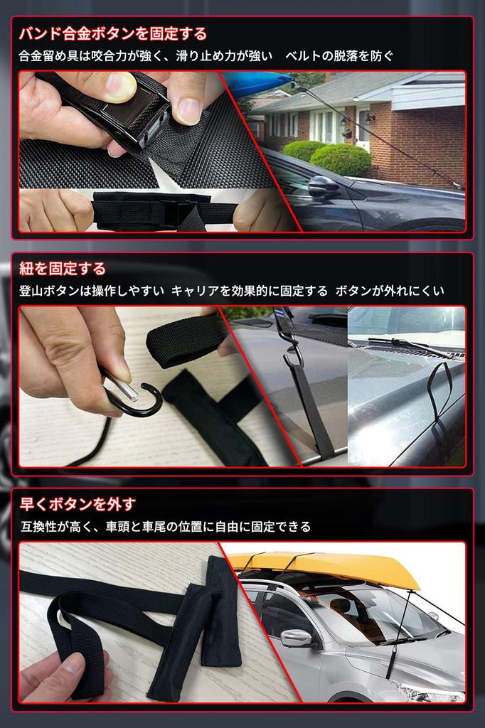 SAGVE Car Rooftop Soft Roof No Rails Surfboard Roof No Tools Easy Compatible with All Vehicle Carrying 60kg Weight Capacity Carrier, Rack, Required,