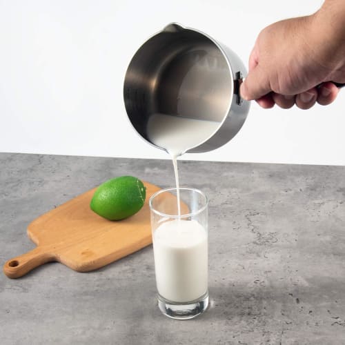 IMEEA Milk Pan, Saucepan, 18-10 Stainless Steel, Induction Compatible, 600ml, Mini Milk Pan, Silver