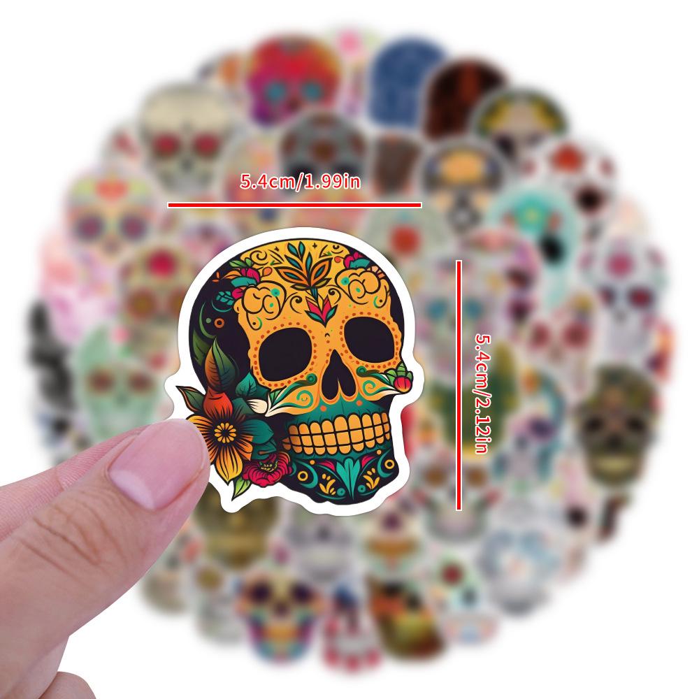 60 Dia de los Muertos Skull Stickers for Notebooks, Skateboards & Water Cups