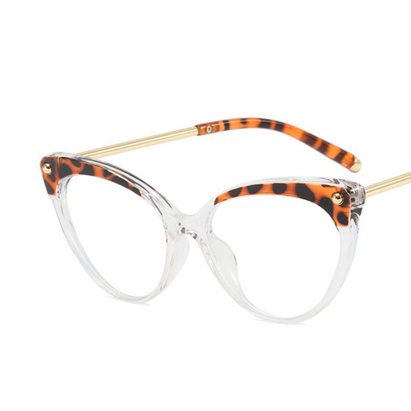 Rivet Cat Eyes TR90 Frame Clear Lens Glasses Simple Myopia Nerd Spectacles Degree -0.5 -1.0 -2.0 -3.0 -4.0 to -6.0