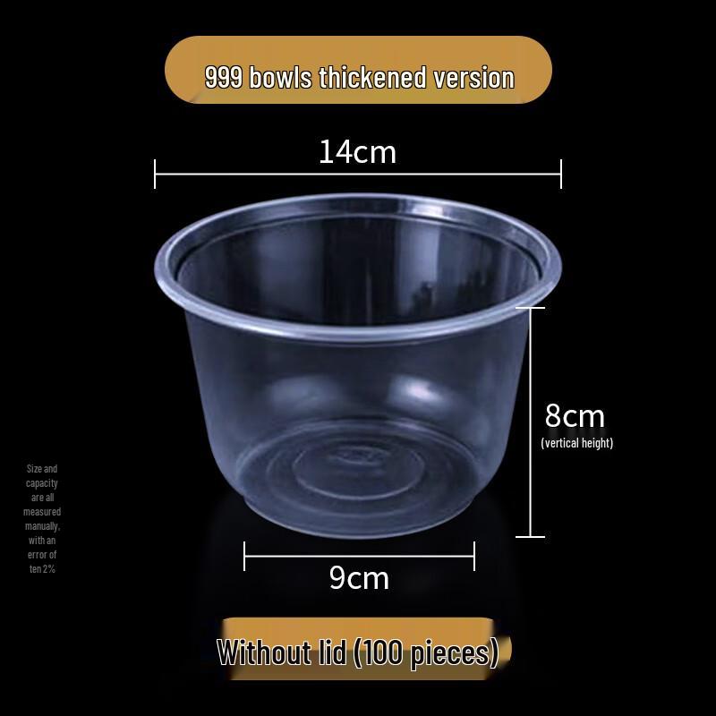 Verdickte Einweg-Plastikschüsseln