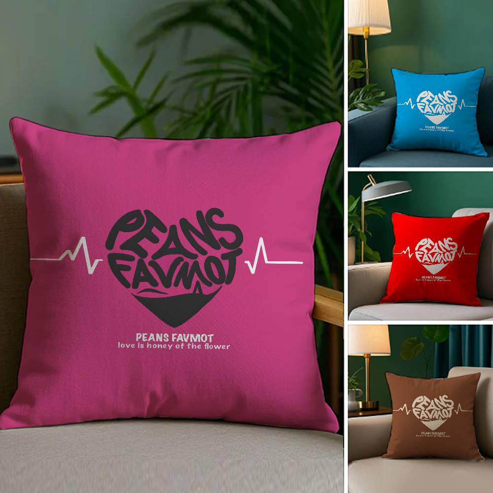 Creative Love Letters Pillow Case Plush Fabric Soft Double Sided Print Home Sofa High Quality Cushion Cover Throw