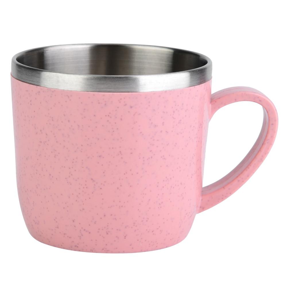 Insulated Wheat Straw Cup Stainless Steel Travel Mug Coffee Mug Water Cup Office Use