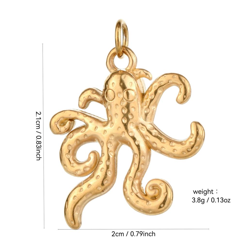 Stainless Steel Ocean Series Starfish Conch Pendant for DIY Bracelet & Necklace Fashion Accessories