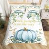 Happy Thanksgiving Comforter CoverFall Harvest Pumpkin Duvet Cover Full King for Boys Teens Adult Autumn Maple Leaf Bedding Set