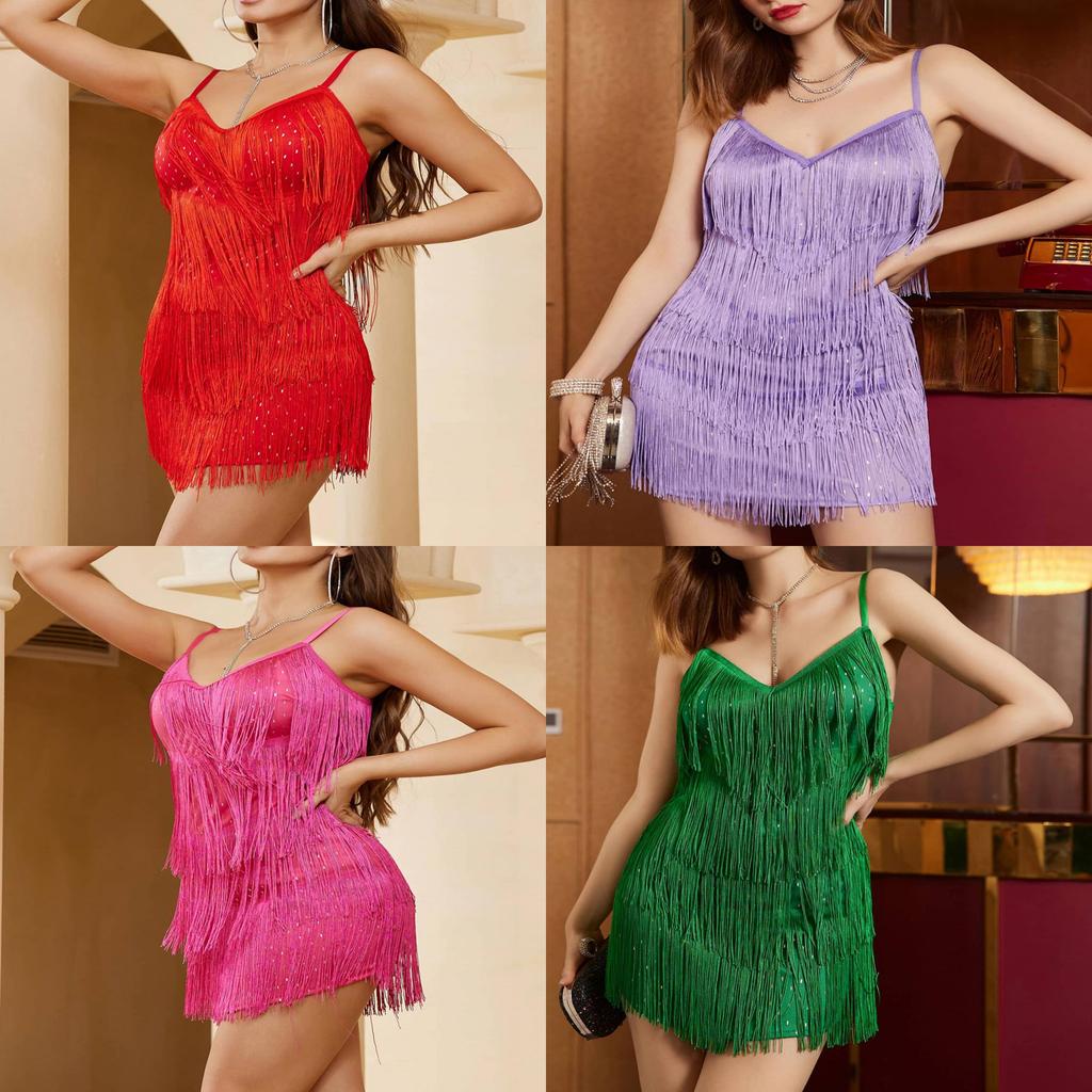 Sexy Sleeveless Knit Bodycon Dress With Tassel Detail For Nightclub Fashion