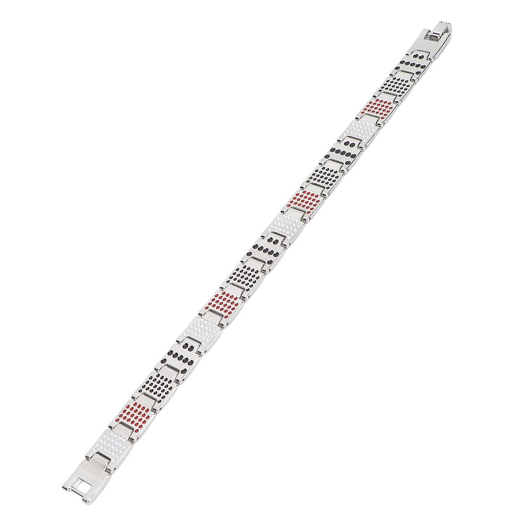 Fashionable Magnetic Therapy Bracelet Slimming Titanium Steel Unisex Magnetic BraceletSilver