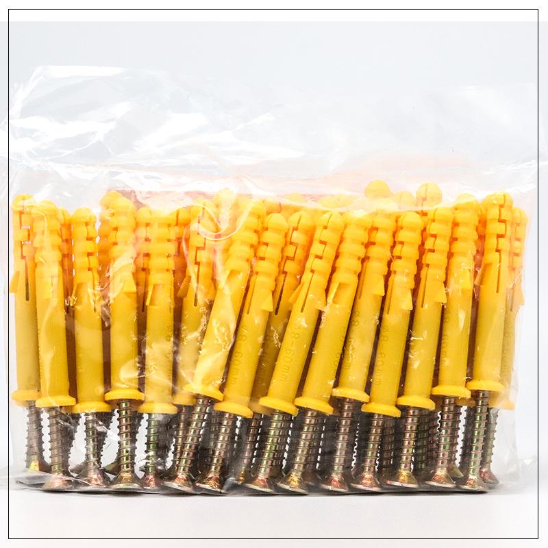 Yellow Croaker Expansion Set: Plastic Tube, Screw Bolt, Rubber Plug, Nylon Nail (Sizes 6/8/10).