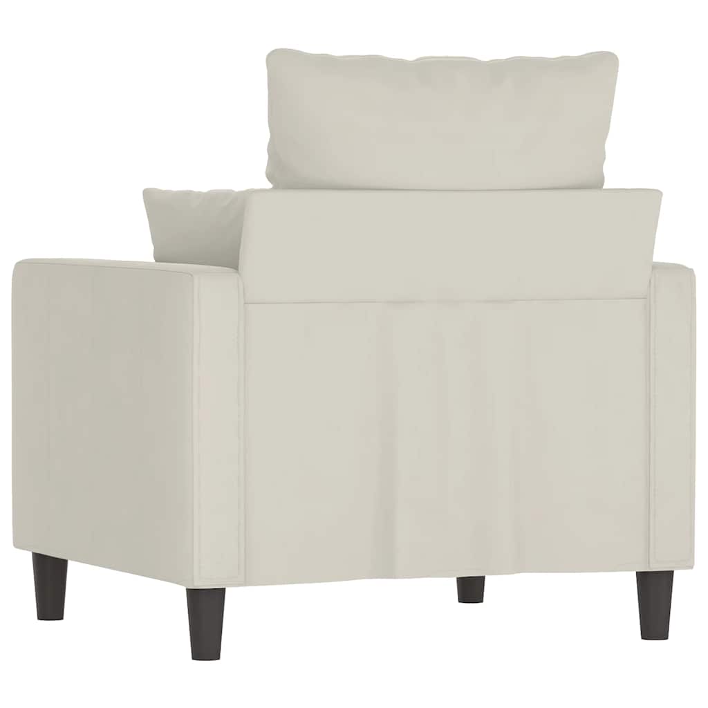 Cream Velvet Armchair 60 Cm