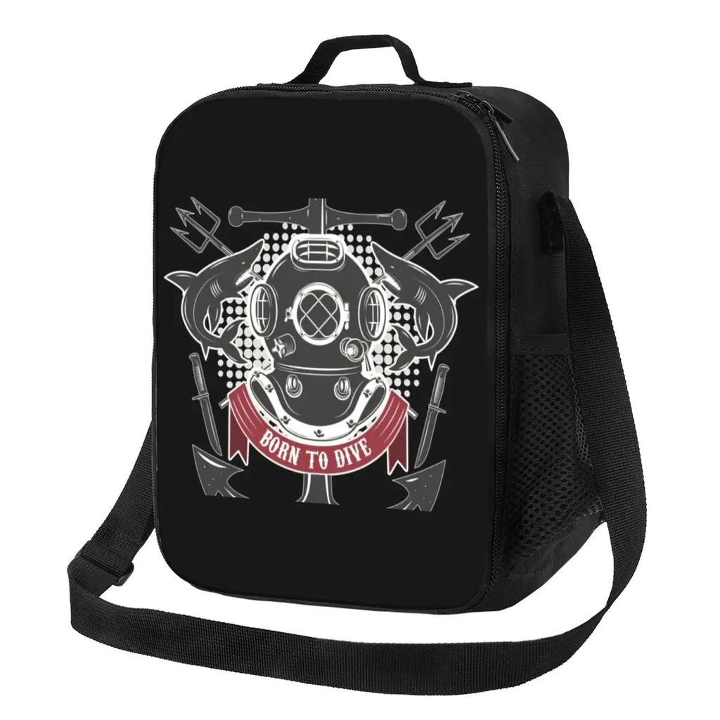 Normal People Scuba Diving Insulated Lunch Bag for Work School Dive Resuable Thermal Cooler Bento Box Women Kids