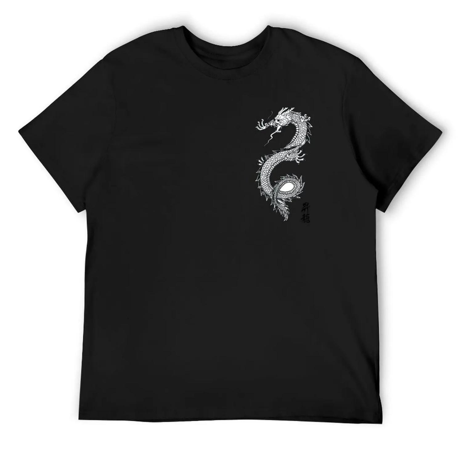 

dragon T-Shirt man clothes Funny t-shirts hippie clothes Man t-shirt shirts graphic tee men XXXXXL чорний