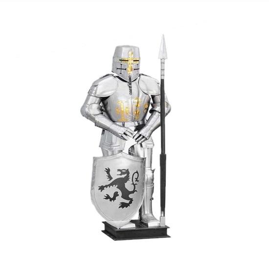 Medieval Knight Armor Replica with Spear  Lion Crest Shield