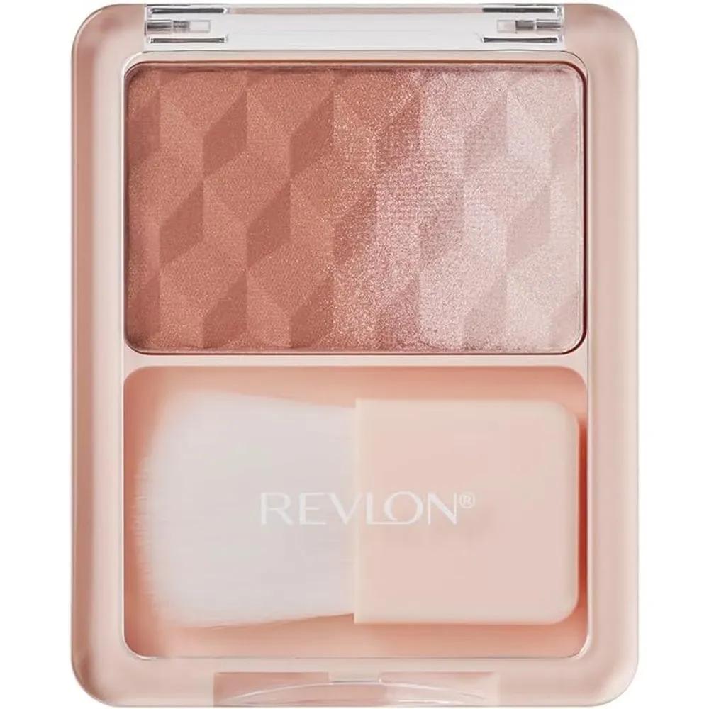 Revlon Brush Duo Cheek Highlighter Face Color 004 Amarette