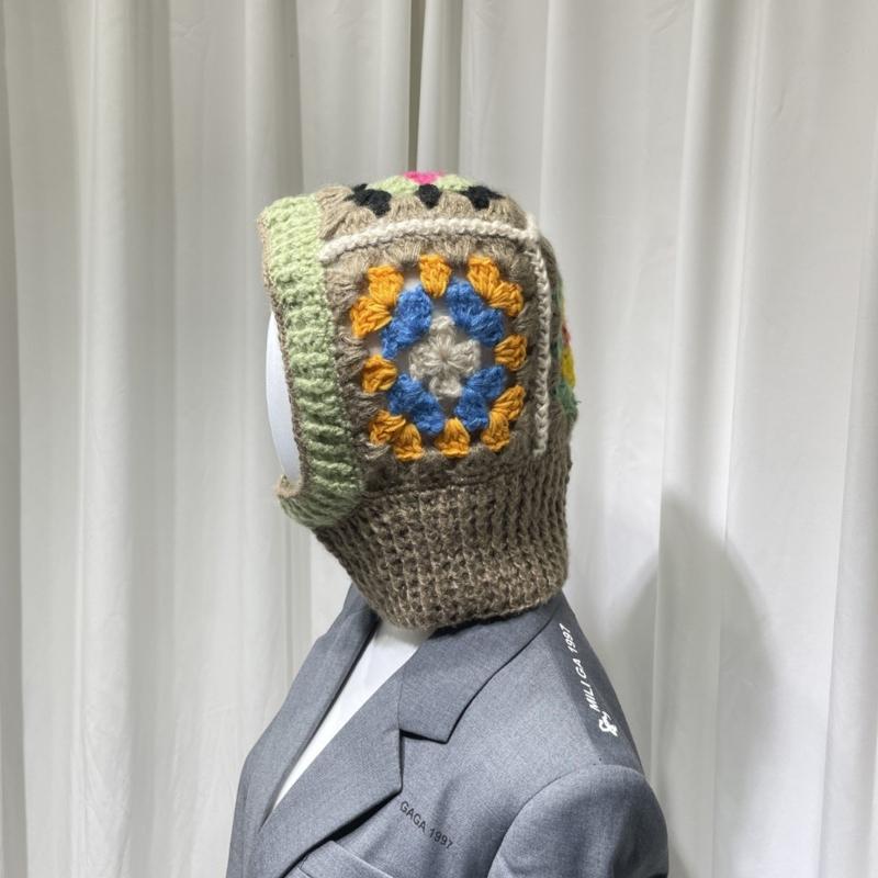 Dzianinowa kominiarka z wzorem kwiatowym dla uczniów, dorosłych. Wiatroszczelna czapka zimowa, ochrona szyi. Dla nastolatków, utrzymująca ciepło. Czapka rowerowa