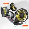 12v Air Conditioner Car Fan Adjustable Three Head Fan for Car, Portable Vehicle Cooling Fan, 2 Speeds Car Essentials Car Cooler Fan for SUV, RV,