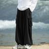 Spodnie cargo męskie oversize jednolity kolor vintage styl sztruks high street styl proste szerokie nogawki wiele kieszeni streetwear outdoorowe spodnie podróżne