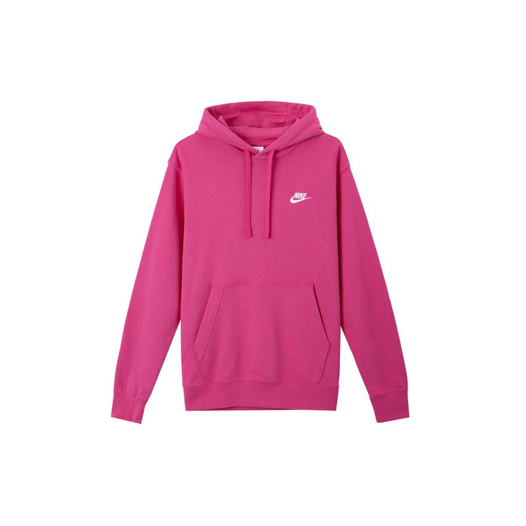 Nike Jednobarevná ležérní mikina s kapucí a dlouhým rukávem Pánské topy Malinově červená CZ7858-615