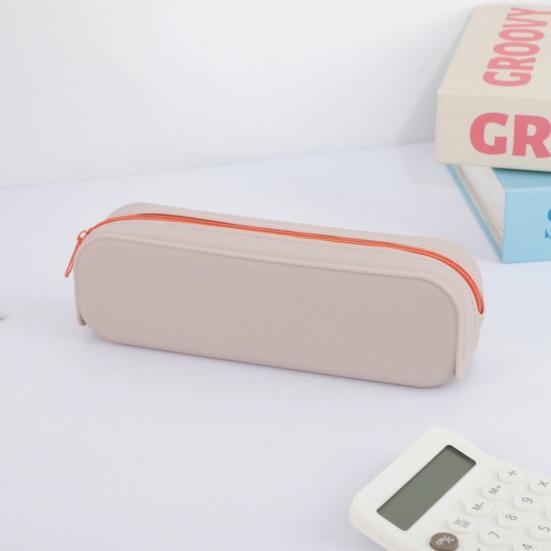 Silicone Pencil Case, Large Capacity Rectangle Pen Holder, Washable Cute Stationery Organizer for Office School