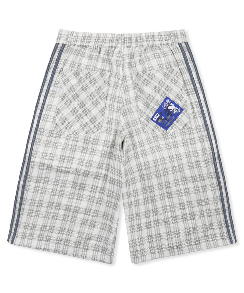 GLACK Gzp003 Trackline Check Bermuda Pants (Ivory)
