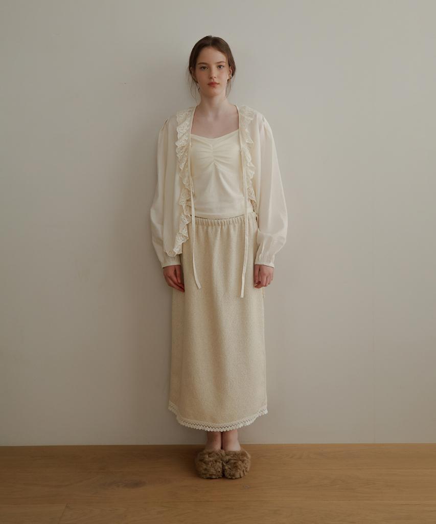 SIEERING Lacebell Blouse_[Cream]