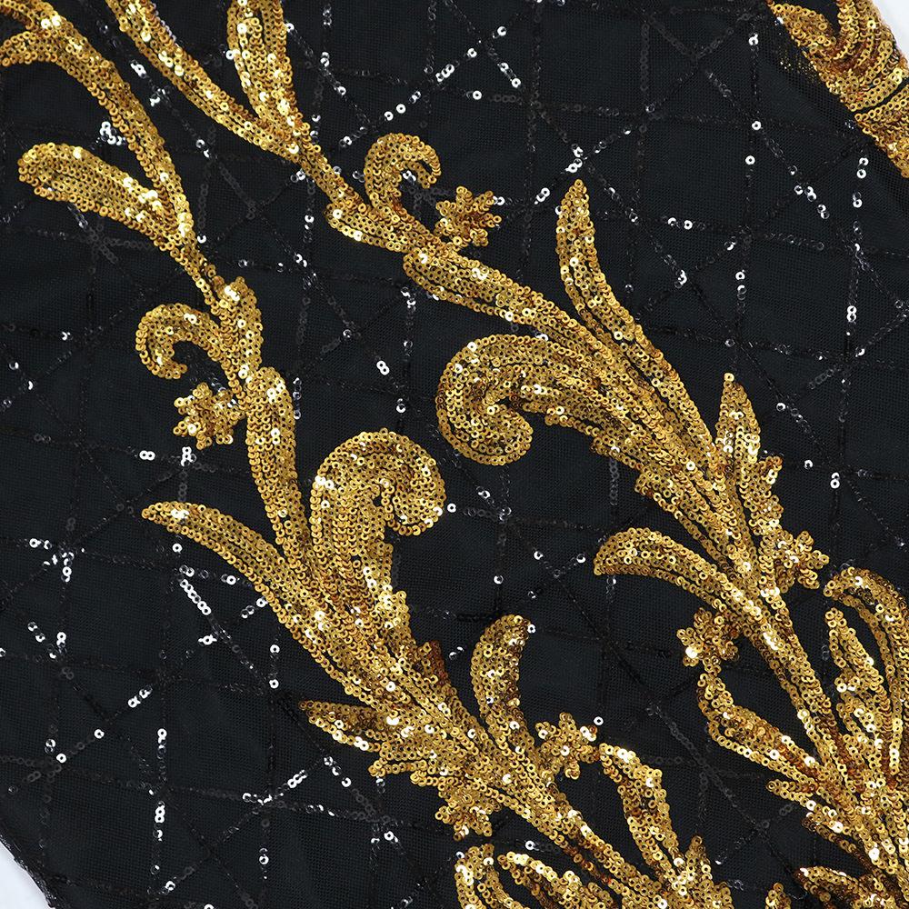 Women's Fashionable Sequined Long-sleeved Body-hugging Fishtail Dress and Slimming Dress