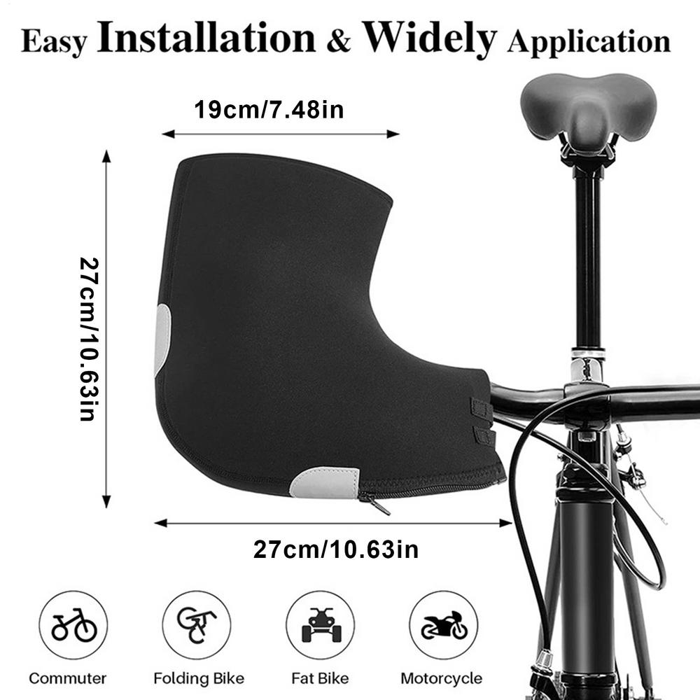 Winter Bike Handlebar Mittens Bicycle Warming Supplies Waterproof Bicycle Handlebar Mitts For Cold Weather Biking Commuting Snow