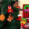 20/40PCS Wooden Christmas Tree Decoration Santa Claus Snowman Xmas Hanging Pendants DIY Mini Hanging Accessories