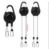 Retractable Keychain Double-Headed Retractable Belt Clip Lanyard Badge Holder Pull Reel with Steel Cord for Outdoor Fishing