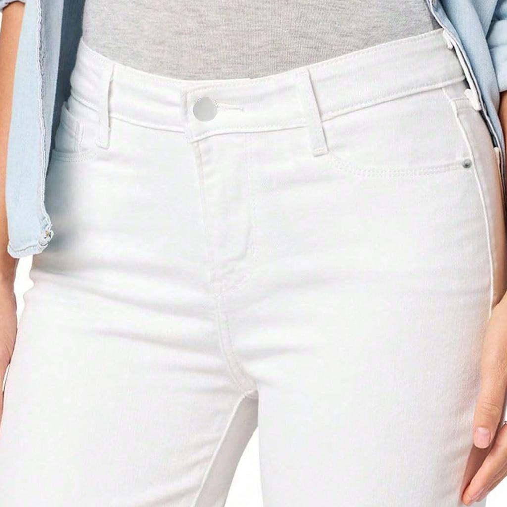 Women's High Waist Washed Women's Jeans Fashionable Versatile Straight Leg Pants