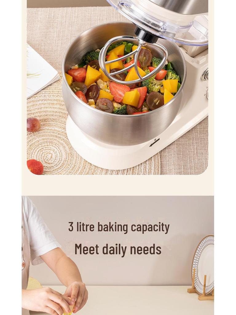 KJ&SH Multifunctional Dough Mixer & Egg Beater - Automatic Household Baking & Fresh Milk Machine