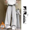 Women's 2024 Winter Fleece-Lined American Style Sweatpants - Slimming Loose Fit, Straight & Wide Leg Joggers