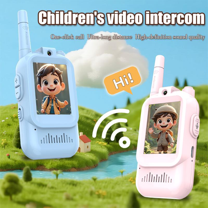 2PCS AIRITON JK200 Walkie Talkie for Kids with Video 2 Pack Rechargeable Clear Sound Voice Changer Long Range Gift for Boy