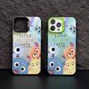 Little Monster Family iPhone 18 Pro Max Phone Case, iPhone 14 Color Silver IMD Double Layer 13/12/X Protective Case