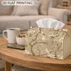 2D Flat, 1pc Vintage Oriental Floral and Bird Branch Chinese Style Printed Tissue Box, 2D Flat Printed Elegant Traditional Tissue Holder, East Asian F