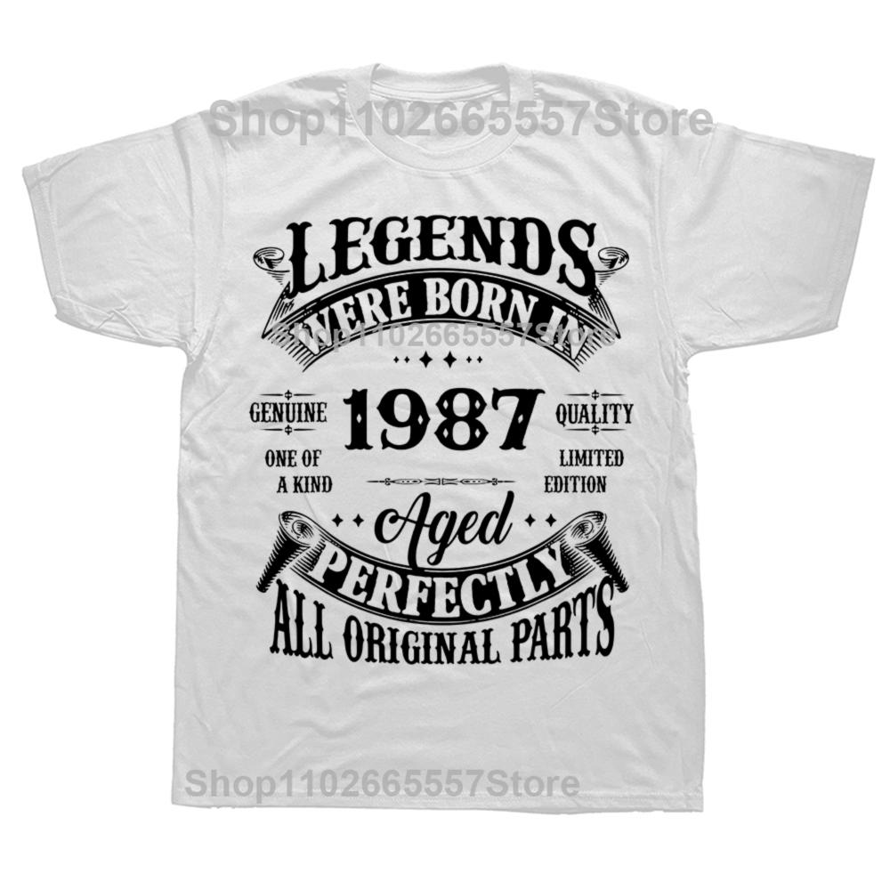 Funny Made In 1987 37th Cassette Tape Graphic T-shirts Men Women's Fashion Casual Tshirt 100% Cotton Loose Oversized T Shirt