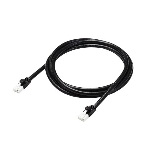ELECOM LAN Cable CAT6A Nail Break Prevention 2m Black ECLD-GPATBK20